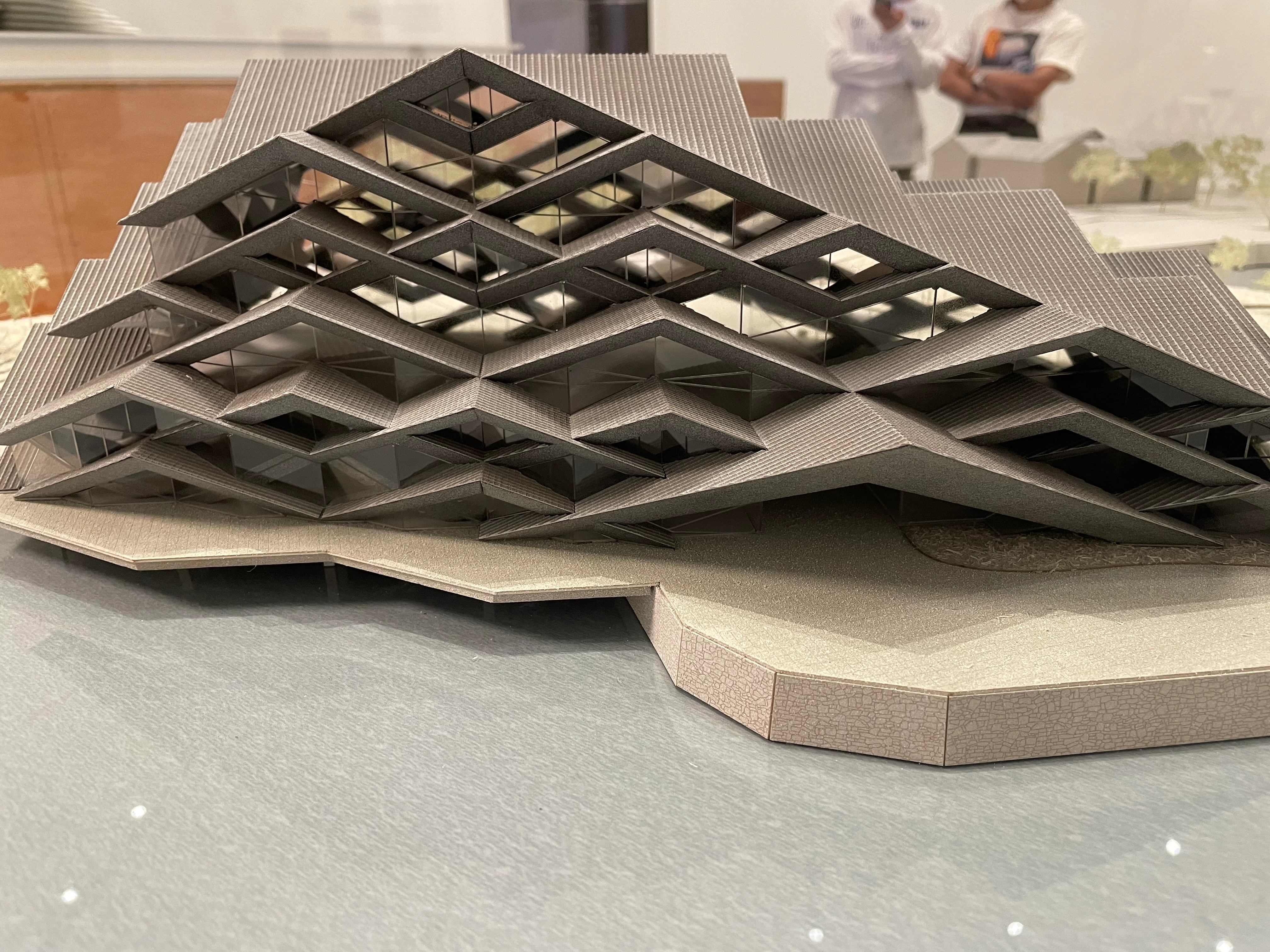 展览中的韩岭美术馆建筑模型